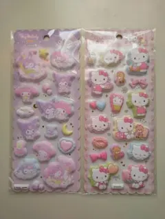 ハローキティ　マイメロ　クロミ　マシュマロシール　２枚セット