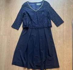 LACE LADIES パーティードレス ネイビー Sサイズ