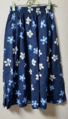 ユニクロ　Marimekko 花柄 ロング フレアスカート S