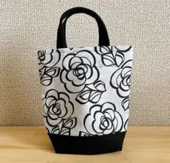 ハンドメイド ミニバッグ 花柄 自立 内ポケット付き ショルダー可のサムネイル