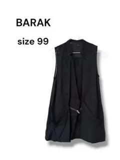 BARAK バラクロングジレ シアーベスト ブラックノーカラー ノースリーブのサムネイル