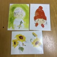 いわさきちひろ　イラスト ポストカード 3枚セット