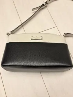 kate spadeレザーショルダーバッグ ブラック/ホワイト