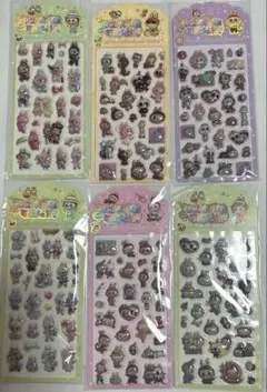 ラブブ　3D立体シール 6枚セット