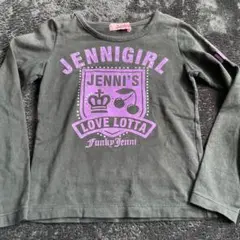 シスタージェニィ　長袖　ロンT トップス　黒　ブラック　ラインストーン　120