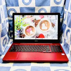 爆速SSD480&メモリ12✨i7☆大人気赤PC♪ブルーレイ&カメラ！オフィス付のサムネイル