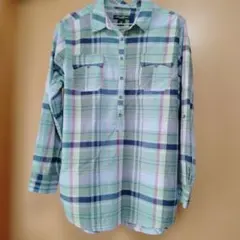 Eddie Bauer ✼長袖シャツ チェック柄 PXL (プチXL)綿100%のサムネイル