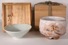 岡本欣三 白釉茶碗 合箱 茶道具 抹茶碗 抹茶茶碗 茶器 食器 工芸品 陶磁器 岡本欣三 白釉茶碗 合箱 茶道具 抹茶碗 抹茶茶碗 茶器 食器 工芸品