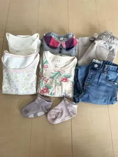 【まとめ売り】ベビートップス&パンツ&肌着　冬服6点セット 80〜90size