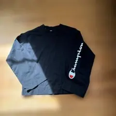 Champion ブラック 長袖カットソー Women's Mレディース可