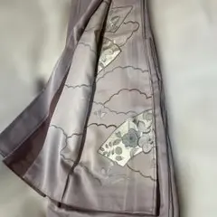 薄紫色 花柄 扇子 模様 訪問着