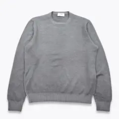 GRANSASSO☆新品3.8万グランサッソ ウールカシミア丸首ニット46ヘザー 