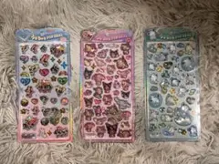 うるちゅるポップシール3点セット　パワーパフガールズ　サンリオ　ポチャッコベビー