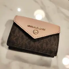 MICHAEL KORS 三つ折り財布 ブラウン/ピンク