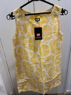 【新品】ヘリーハンセン　プリントワンピース　レモン総柄　クロームイエローS