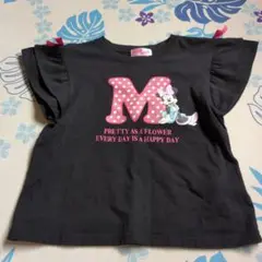 ミニー・マウス ブラック Tシャツ フリル袖