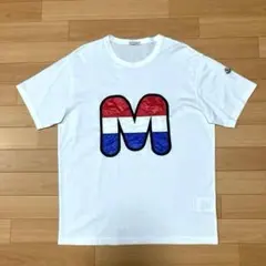 美品 モンクレール ワッペン 白 ホワイト Tシャツ プリント S 3S470 