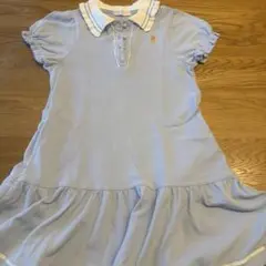 mezzo piano 半袖 ポロワンピース ライトブルーのサムネイル