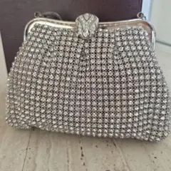 パーティーバッグ がま口 シルバー