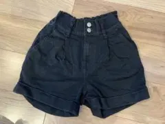 超美品★GIRLSストレッチデニムハイウエストショートパンツ★S★140★GU★