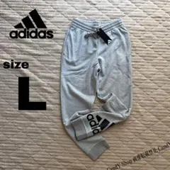 adidas アディダス スウェットパンツ グレー ジョガーパンツ 灰色 L