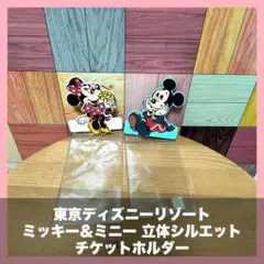 東京ディズニーリゾート ミッキー＆ミニー 立体シルエット チケットホルダーのサムネイル