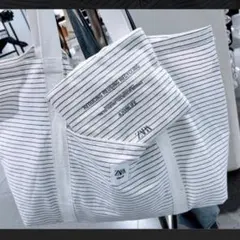 ZARA リユーザブルバック ボーダー Lのサムネイル