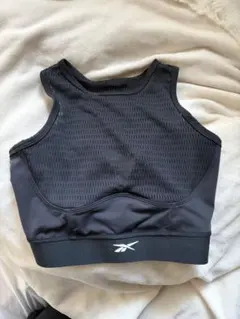 Reebok 블랙 메쉬 스포츠 브라 크로스 백