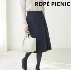 ROPÉ PICNIC 360°ウルトラストレッチ M ラップ風スカート 通勤