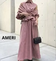 AMERI GENTLEWOMAN OVERLAP DRESSドッキンワンピース