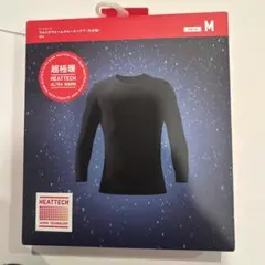 UNIQLO ユニクロ　超極暖ウルトラウォームクルーネックT(9分袖) M 黒