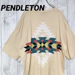 PENDLETON ペンドルトン Tシャツ 背面デカロゴ ベージュ XL 人気