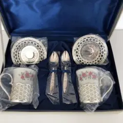 シルバープレート　コーヒーカップセット