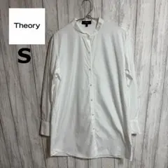 【美品】セオリー Theory スタンドカラーシャツ 白 S コットン