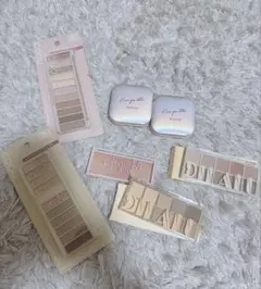 【新品未使用】韓国コスメ＋ダイソー ハイライト　アイシャドウパレット7点セット