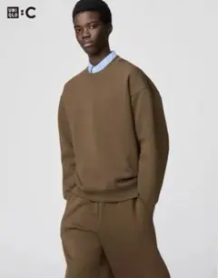 【未使用品✨️】UNIQLO:C オーバーサイズスウェットシャツ XLブラウン