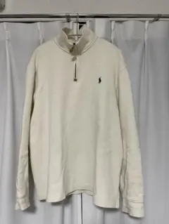 Polo by Ralph Lauren アイボリーハーフジップスウェット90s