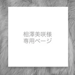 相澤美咲様専用ページ