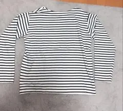 NAVY 長袖ストライプTシャツ L