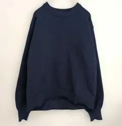 シフォネリ クルーネック 長袖ニット ネイビー L