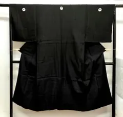 男物正絹羽二重地紋付き着物＆羽織(No.1147)