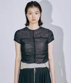 PUBLIC TOKYO シースルーブラックTシャツ