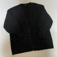 JENASIS ジーナシスラメニットカーディガン　黒