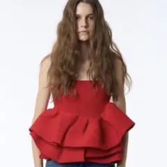 styling ラッフルニットベアトップ - メルカリ