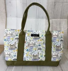 新品ハンドメイド　MJBスクエアトートバッグ　リバティタナローン