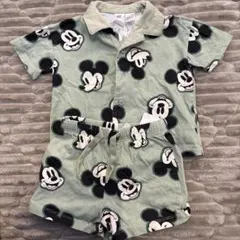 H&M ミッキーマウス柄 ショートパンツセット 9-12M