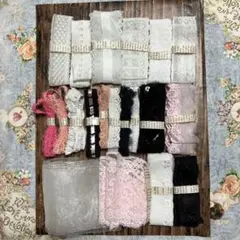 A.2. ハンドメイド素材 材料 レース リボン お裾分けセット