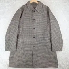 美品✨UNIQLO　C　ステンカラーコート　ウール　千鳥柄　メンズ　XXL