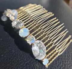 コンプレックスビズ　ビジュー付きゴールドヘアコーム