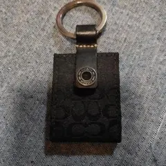 COACH コーチ シグネチャー キーリング 手帳 チャーム ブラック ハート